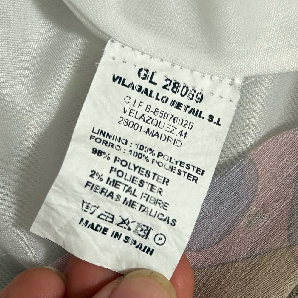 Vilagallo Made in Spain Sheer Ruffle Hem Mini Dress Disco Hippie Festival - Picture 5 of 8